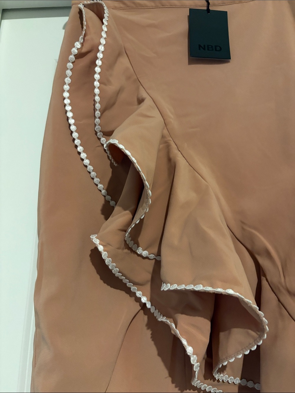 NWT NBD Revolve Ruffle-Trim Midi Skirt - Picture 3 of 3
